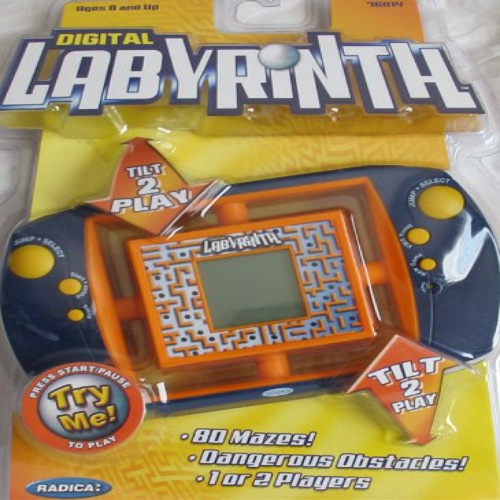 Radica Hand Held DIGITAL LABYRINTH GAME w 80 MAZES, VIRTUAL MOTION SENSORS, OBSTACLES & More! (2005)