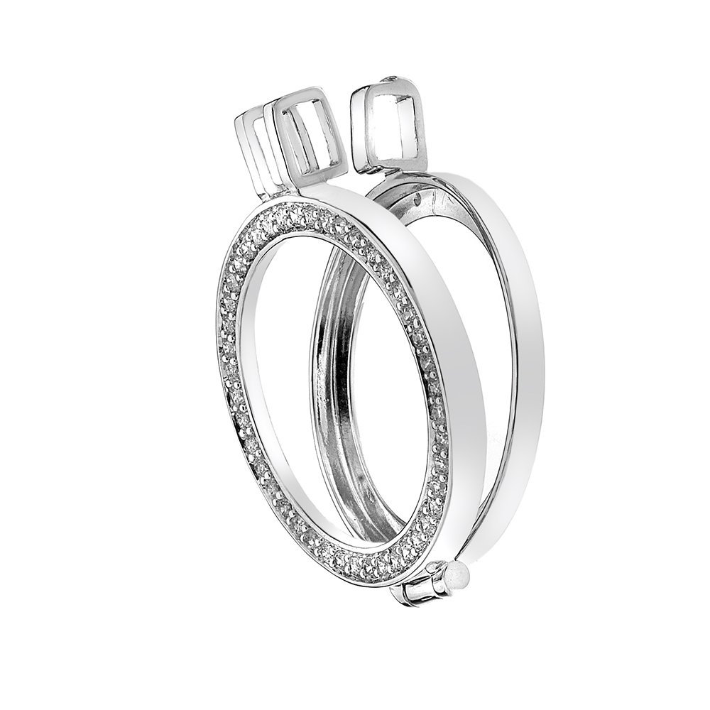 Emozioni DP487 25mm Reversible Sterling Silver Coin Keeper