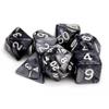 7 Die Polyhedral Dice Set - Smoke (Black Pearl) with Velvet Pouch by Wiz Dice view 2