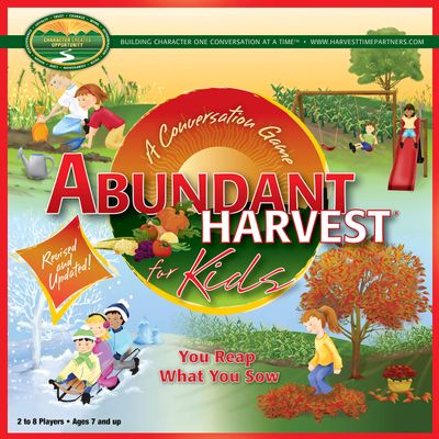 Harvest Time Partners Abundant Harvest Board Game for Kids - Conversation Board Game to Improve Communication & Social Skills for Families, Teachers, and Counselors, 28 Players, Ages 7+