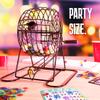 Royal Bingo Supplies Jumbo 12" Tall Bingo Game Set for Adults, Seniors, Family & Kids - 100 Cards 500 Chips 75 Balls, XL Roller Cage & Board view 2