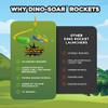 Stomp Rocket Dino-Soar Rocket Launcher for Kids, 3 Dinosaur-Themed Blasters view 4