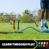 Stomp Rocket Original Dueling Rocket Launcher for Kids, 8 Rockets - Fun Backyard & Outdoor Kids Toys Gifts for Boys & Girls -Toy Foam Blaster Set Soars 200ft - Multi-Player Launcher Stand view 4