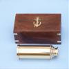 Hampton Nautical Captain's Brass Spyglass Telescope with Rosewood Box, 15", Brass view 1
