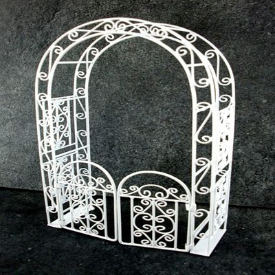 Melody Jane Dolls Houses 1:12 Scale White Arbor with Gate #Eiwf531