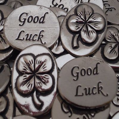 Set of 10 Clover Good Luck Inspiration Coins