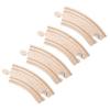 4-piece 3.5" Curved Wooden Train Track Value Booster Pack - Compatible with All Major Toy Train Brands by Conductor Carl view 1