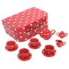 Bigjigs Toys Red Polka Dot Porcelain Tea Set view 1