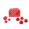 Bigjigs Toys Red Polka Dot Porcelain Tea Set view 4