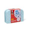 Bigjigs Toys Blue Polka Dot Kids Tea Set with Carry Case - 15 Piece Tin Children's Tea Set for Pretend Play with Matching Tray & Carry Basket, Boys & Girls Tea Set view 3