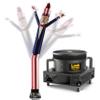 LookOurWay Air Dancers Wacky Waving Inflatable Tube Man Set - 20 Feet Tall Inflatable Dancing Man with Blower for Business Advertising - 4th of July Patriot Theme - Uncle Sam view 1