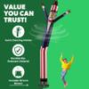 LookOurWay Air Dancers Wacky Waving Inflatable Tube Man Set - 20 Feet Tall Inflatable Dancing Man with Blower for Business Advertising - 4th of July Patriot Theme - Uncle Sam view 3