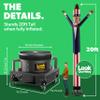 LookOurWay Air Dancers Wacky Waving Inflatable Tube Man Set - 20 Feet Tall Inflatable Dancing Man with Blower for Business Advertising - 4th of July Patriot Theme - Uncle Sam view 4