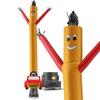LookOurWay Air Dancers Wacky Waving Inflatable Tube Guy Set - 20ft Tall Inflatable Puppet Dancer Tube Man with Blower - Yellow, Cartoon, Grand Opening, Event view 1