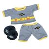 Batboy PJ's with Slippers Teddy Bear Clothes Fits Most 14" - 18" Build-A-Bear and Make Your Own Stuffed Animals view 3