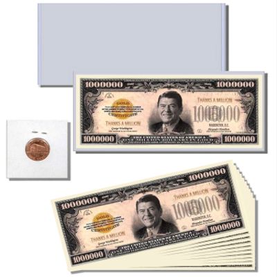 12pc. "Thanks a Million" Novelty Million Dollar Bill Gift Set