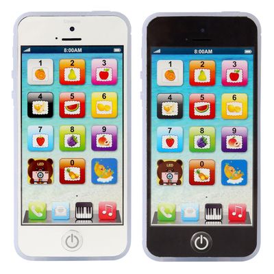 Cooplay 1X Child Phone Toy Toddler Rechargeable Smart Phone Play Music Song Educational Recharge Type-C Mobile for Baby Kids Children Infant Christmas Day