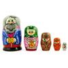 BestPysanky Kolobok, Babushka and Dedushka Fairy Tale Nesting Dolls 7 Inches view 3