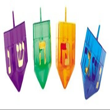 Fillable Jumbo Plastic Dreidel Assorted-Choices may vary