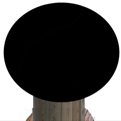 Playezze Felt Poker Table Cover for 36, 48, 60, or 72 Round Table Made to Order in USA (Black) 36 inch Round
