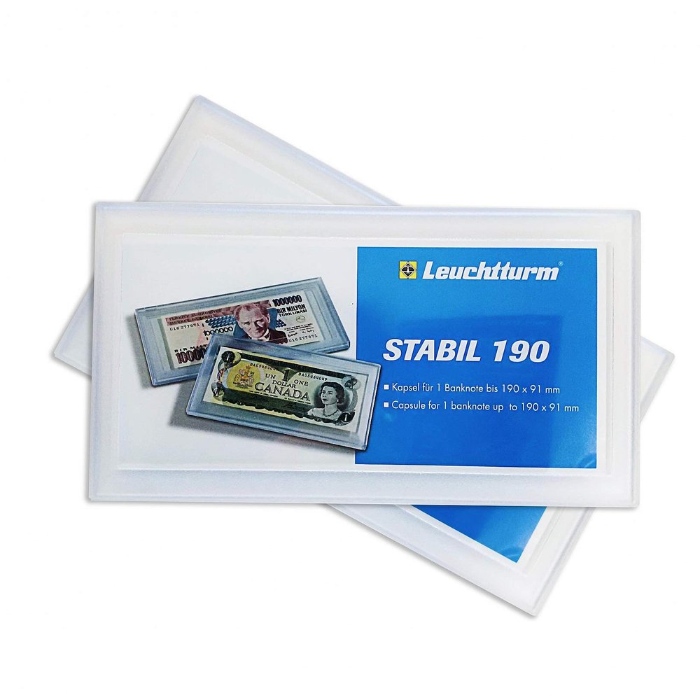 Lighthouse Clear Snaplock Currency Holder for Large Size Notes up to 7-1/2" X 3-1/2"