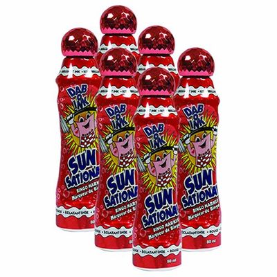 Six Pack 3oz Sunsational Red Bingo Dauber
