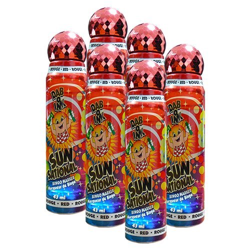 Six Pack 1.5oz Sunsational Red Bingo Dauber