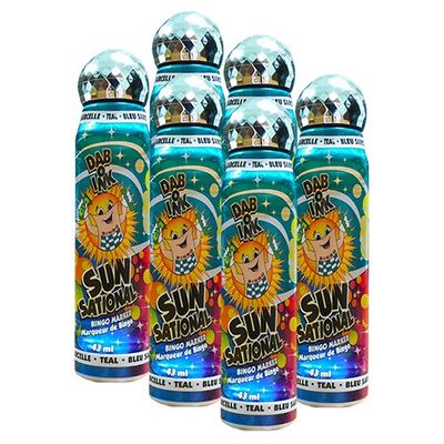 Six Pack 1.5oz Sunsational Teal Bingo Dauber
