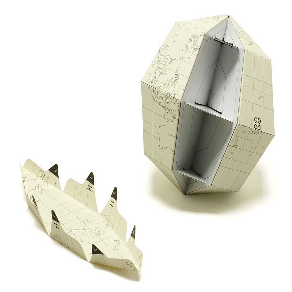 Geography SGBS-S-W Globe 23.4 Ground Axis, Blank S, White Assembly Type