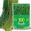 Amscan Green Bead Assorted Sizes Plastic Party Necklaces Pack - (Pack Of 100) - Fun & Vibrant Accessory For Celebrations & Events view 1