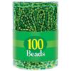 Amscan Green Bead Assorted Sizes Plastic Party Necklaces Pack - (Pack Of 100) - Fun & Vibrant Accessory For Celebrations & Events view 2