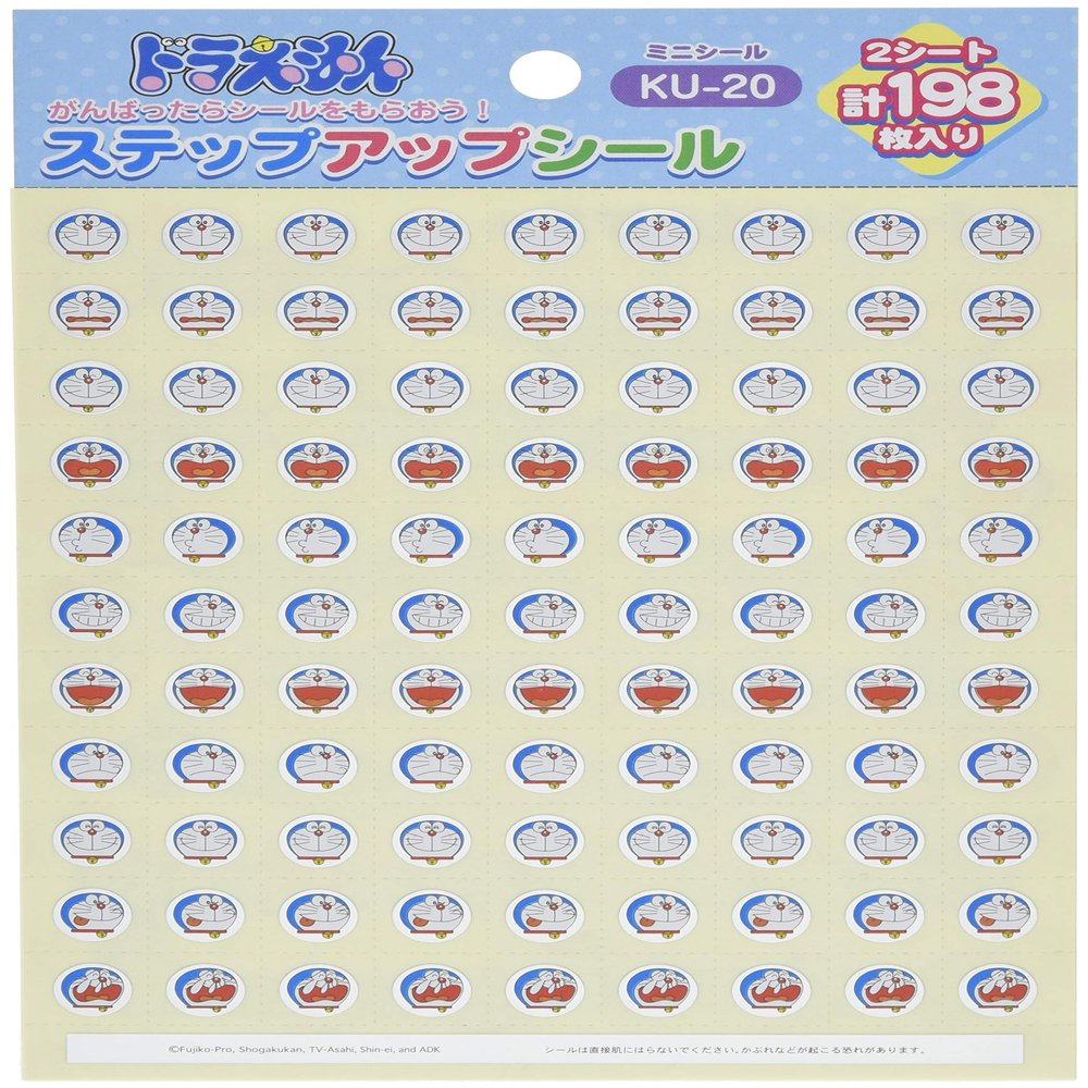 Showa Note KU-20 Step-Up Sticker, Doraemon Mini Sticker