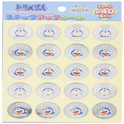 SHOWA Notes Step Up Sticker, Doraemon, Silver, KU-24, Pack of 10