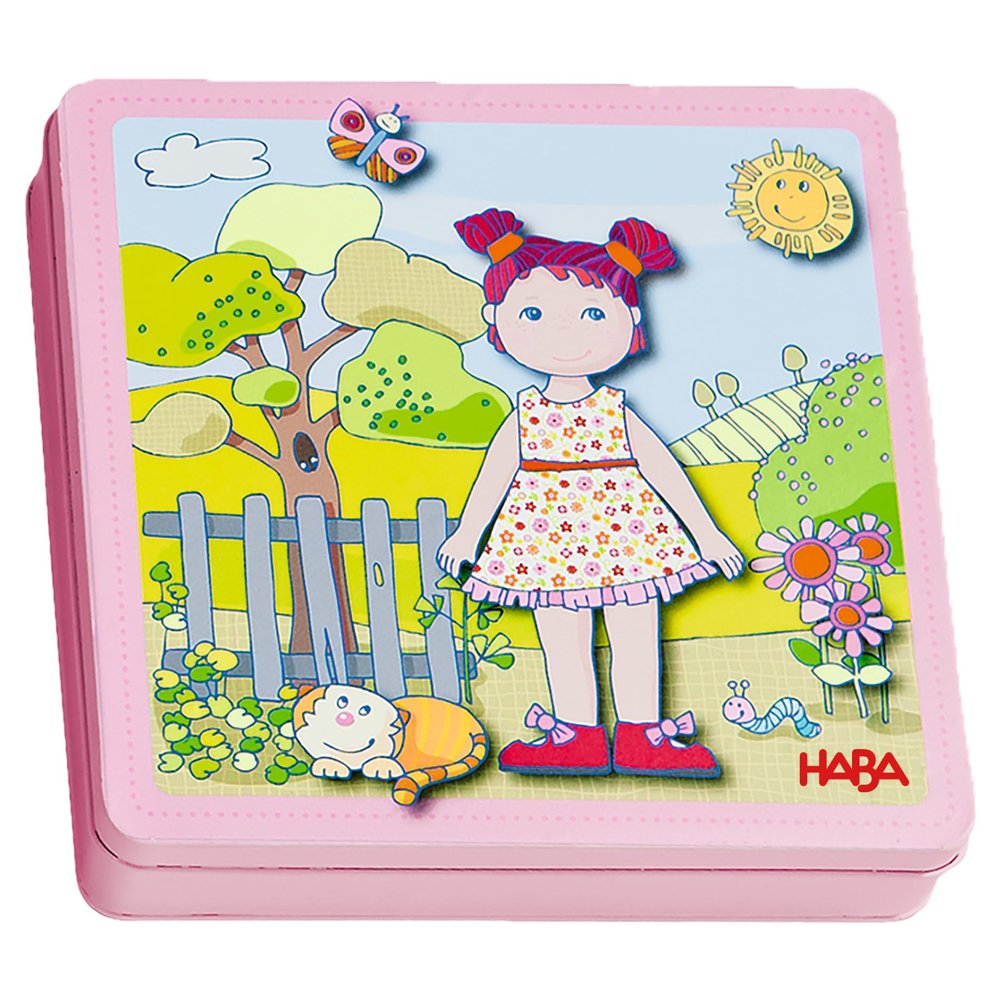 HABA Dress-Up Doll Magnetic Game Box & Magnetic Puzzle for Toddlers, Travel-Friendly Road Trip Toy for Kids, Toddler Activities for Ages 3+, 54 Piece Set