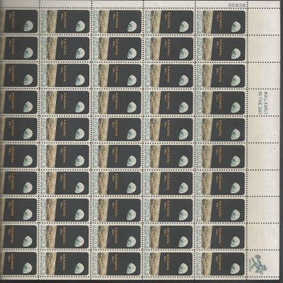 1969 6c Apollo 8 Moon Orbit - Catalog # 1371 Fs 50x 6