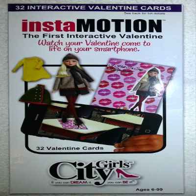 Instamotion City Girls Interactive Valentine on Smartphone Set of 32