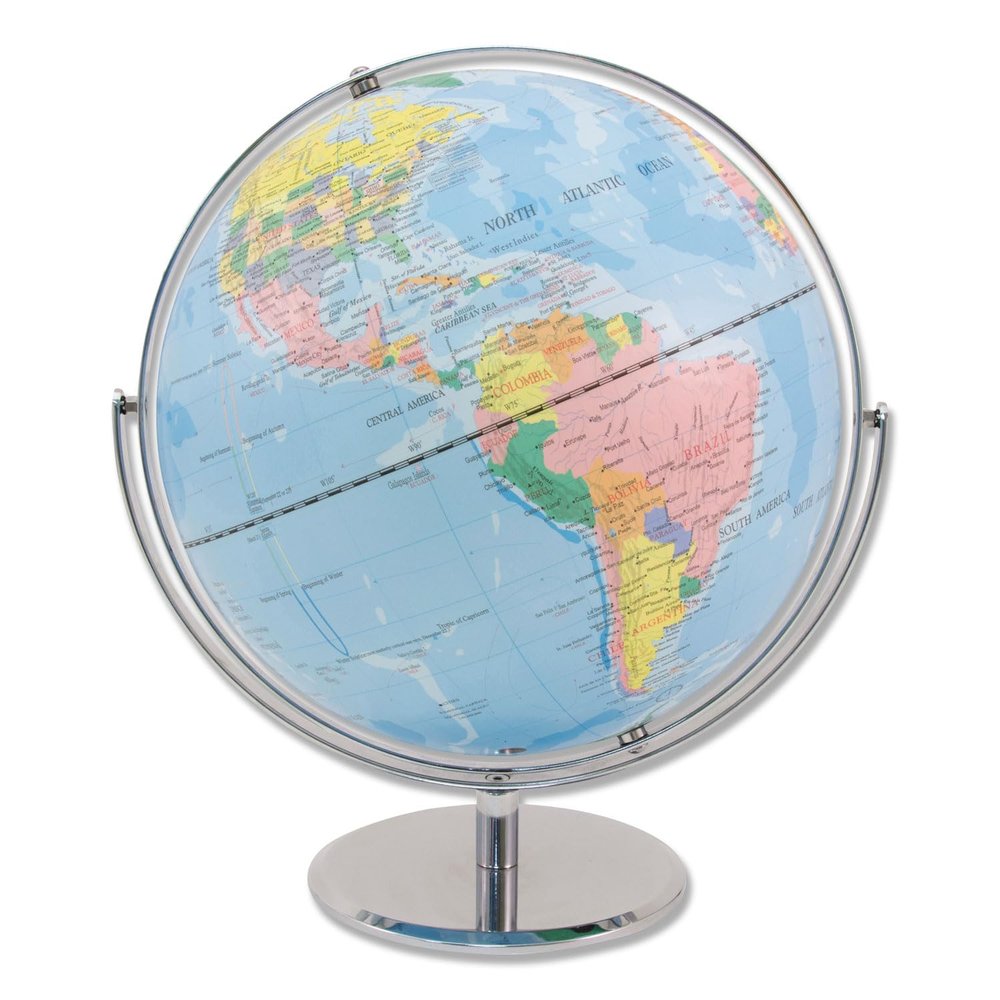 Advantus 12 Inch Desktop World Globe with Blue Oceans (30502)