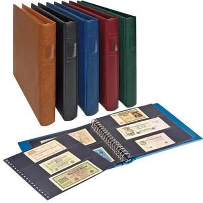 Lindner 2815-S LINDNER Banknote Album (with Black Backing Pages), Black