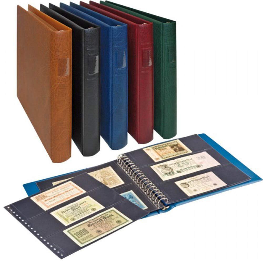 Lindner 2815-S LINDNER Banknote Album (with Black Backing Pages), Black