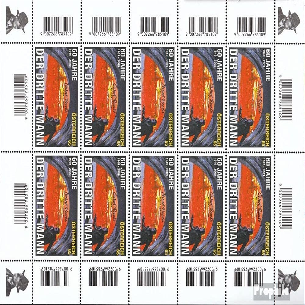 Austria 2822 Sheetlet (Complete.Issue.) unmounted Mint/Never hinged ** MNH 2009 Film - The Third Man (Stamps for Collectors) Celebrities/Film/Theater/Radio