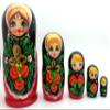 BuyRussianGifts Original Nesting Dolls Traditional Russian Hand Carved Hand Painted 5 Piece Doll Set / 5" Tall view 2