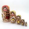 BuyRussianGifts Russian Nesting Dolls Wood-Burned 5 Piece Doll Set 4" Tall view 2