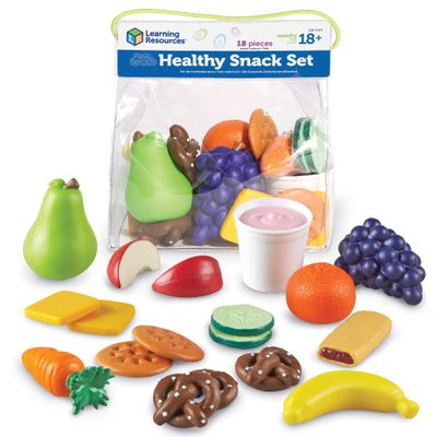 Learning Resources New Sprouts Healthy Snack Set - 18 Pieces, Ages 18+ months Pretend Play Food for Toddlers, Preschool Learning Toys, Kitchen Play Toys for Kids