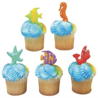 12 ~ Sealife Friends Picks ~ Designer Cake/Cupcake Topper ~ New!!!!!