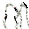 Wedding Couple Silver Beads Mardi Gras Bead Necklace New Orleans Beads Bayou Cajun Creole Party view 3