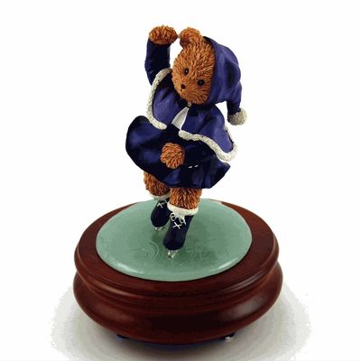 Thread Bears - Ice Skater Threadbear Musical Figurine - Many Songs to Choose - Planetarium