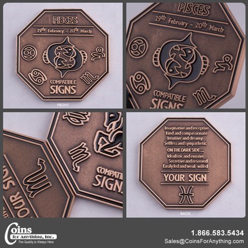 Coins For Anything, Inc Zodiac Coin-Pisces