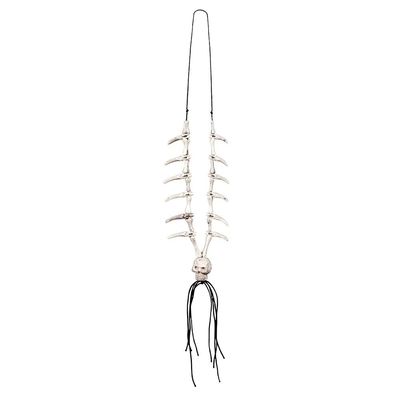 Boland 10102819 Skull Fang Necklace, Unisex, White, One Size