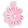 Flower Hair Clip with Crystal Center Choose ONE Pink view 1