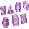 Koplow Polyhedral Dice Set (7-Piece), Transparent Orchid/White view 1